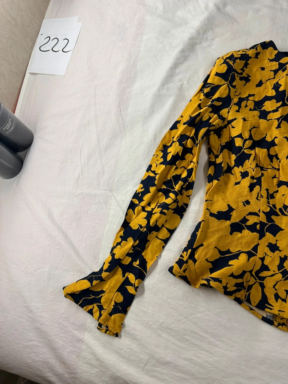 Gele zwarte lange mouwen blouse h&m – photo 4